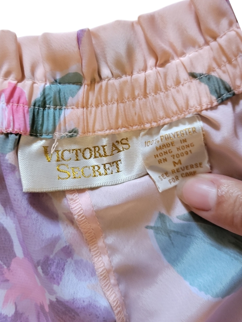 Victoria's Secret Vintage Gold Label Pink Floral Short Pajama Set - Picture 5 of 9